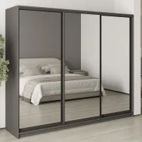 Шкаф-купе трехдверный Mebel Star Комбо BG 250х45х210 см Антрацит (MBS-9255)