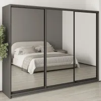 Шафа-купе тридверна Mebel Star Комбо BG 270х45х210 см Антрацит (MBS-9257) Шафа-купе тридверна Mebel Star Комбо BG 270х45х210 см Антрацит (MBS-9257)