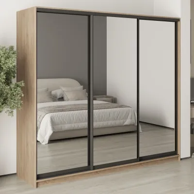 Шафа-купе тридверна Mebel Star Комбо BG 230х45х210 см Дуб сонома (MBS-9273)