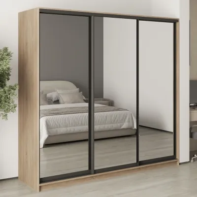 Шафа-купе тридверна Mebel Star Комбо BG 220х60х210 см Дуб сонома (MBS-9282)