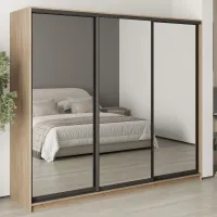Шкаф-купе трехдверный Mebel Star Комбо BG 240х60х210 см Дуб сонома (MBS-9284)