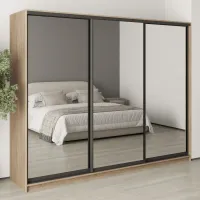 Шафа-купе тридверна Mebel Star Комбо BG 260х60х210 см Дуб сонома (MBS-9286) Шафа-купе тридверна Mebel Star Комбо BG 260х60х210 см Дуб сонома (MBS-9286)