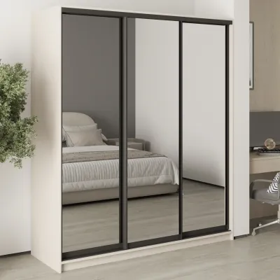 Шафа-купе тридверна Mebel Star Комбо BG 180х45х210 см Кашемір (MBS-9288)