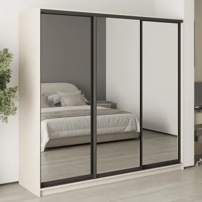 Шафа-купе тридверна Mebel Star Комбо BG 220х45х210 см Кашемір (MBS-9292)