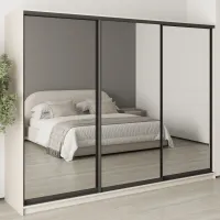 Шафа-купе тридверна Mebel Star Комбо BG 270х45х210 см Кашемір (MBS-9297)