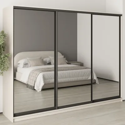 Шафа-купе тридверна Mebel Star Комбо BG 270х45х210 см Кашемір (MBS-9297)