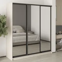 Шафа-купе тридверна Mebel Star Комбо BG 190х60х210 см Кашемір (MBS-9299)