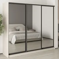 Шафа-купе тридверна Mebel Star Комбо BG 240х60х210 см Кашемір (MBS-9304)