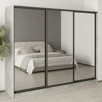 Шафа-купе тридверна Mebel Star Комбо BG 260х45х210 см Бетон (MBS-9316) Шафа-купе тридверна Mebel Star Комбо BG 260х45х210 см Бетон (MBS-9316)
