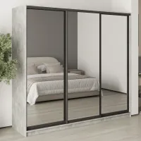 Шафа-купе тридверна Mebel Star Комбо BG 230х60х210 см Бетон (MBS-9323) Шафа-купе тридверна Mebel Star Комбо BG 230х60х210 см Бетон (MBS-9323)