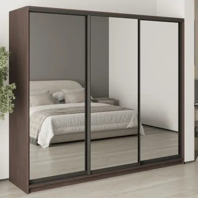 Шафа-купе тридверна Mebel Star Комбо BG 240х45х210 см Дуб ристрето (MBS-9354)