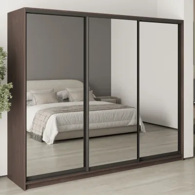 Шафа-купе тридверна Mebel Star Комбо BG 250х45х210 см Дуб ристрето (MBS-9355)