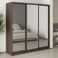 Шафа-купе тридверна Mebel Star Комбо BG 200х60х210 см Дуб ристрето (MBS-9360)
