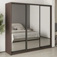 Шафа-купе тридверна Mebel Star Комбо BG 220х60х210 см Дуб ристрето (MBS-9362)