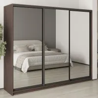 Шафа-купе тридверна Mebel Star Комбо BG 250х60х210 см Дуб ристрето (MBS-9365)