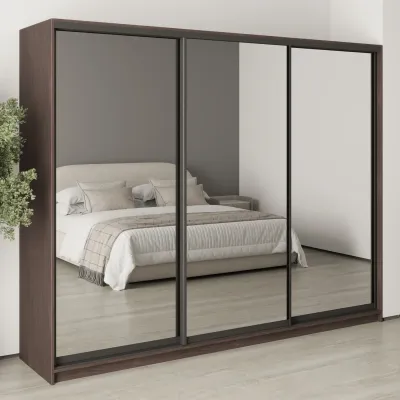 Шафа-купе тридверна Mebel Star Комбо BG 260х60х210 см Дуб ристрето (MBS-9366)