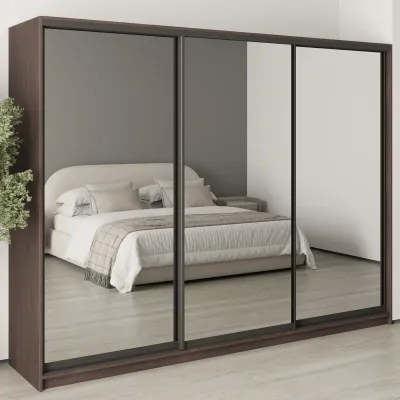 Шафа-купе тридверна Mebel Star Комбо BG 270х60х210 см Дуб ристрето (MBS-9367)