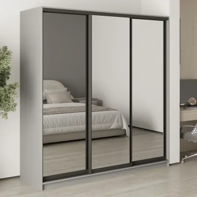 Шафа-купе тридверна Mebel Star Комбо BG 200х45х210 см Серая мышка (MBS-9370)