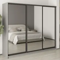 Шкаф-купе трехдверный Mebel Star Комбо BG 250х45х210 см Серая мышка (MBS-9375) Шкаф-купе трехдверный Mebel Star Комбо BG 250х45х210 см Серая мышка (MBS-9375)