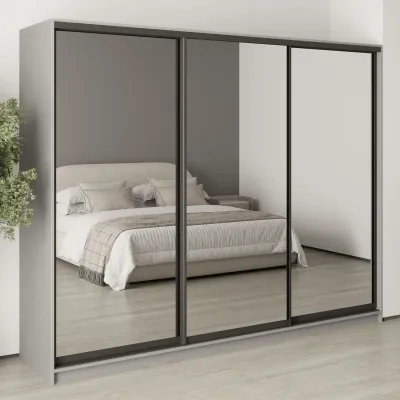 Шафа-купе тридверна Mebel Star Комбо BG 260х45х210 см Серая мышка (MBS-9376)