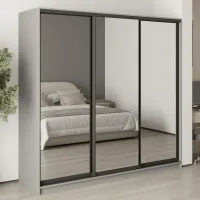 Шафа-купе тридверна Mebel Star Комбо BG 220х60х210 см Серая мышка (MBS-9382)