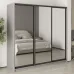 Шафа-купе тридверна Mebel Star Комбо BG 220х60х210 см Серая мышка (MBS-9382)