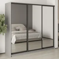 Шкаф-купе трехдверный Mebel Star Комбо BG 230х60х210 см Серая мышка (MBS-9383) Шкаф-купе трехдверный Mebel Star Комбо BG 230х60х210 см Серая мышка (MBS-9383)
