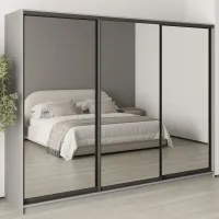 Шафа-купе тридверна Mebel Star Комбо BG 270х60х210 см Серая мышка (MBS-9387) Шафа-купе тридверна Mebel Star Комбо BG 270х60х210 см Серая мышка (MBS-9387)