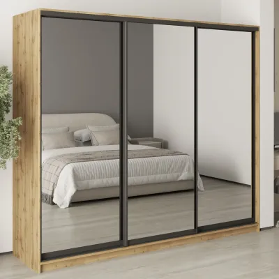 Шафа-купе тридверна Mebel Star Комбо BG 240х45х210 см Дуб тахо (MBS-9394)