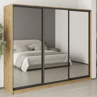 Шкаф-купе трехдверный Mebel Star Комбо BG 250х60х210 см Дуб тахо (MBS-9405)
