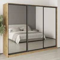 Шафа-купе тридверна Mebel Star Комбо BG 260х60х210 см Дуб тахо (MBS-9406)