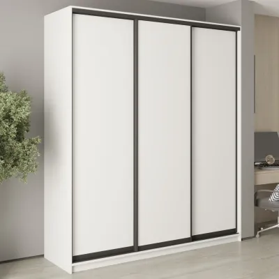 Шафа-купе тридверна Mebel Star Комбо BG 210х60х240 см Аляска білий (MBS-9421)