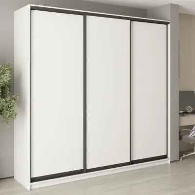 Шафа-купе тридверна Mebel Star Комбо BG 250х60х240 см Аляска білий (MBS-9425)