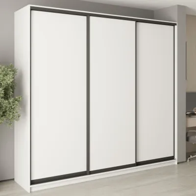 Шафа-купе тридверна Mebel Star Комбо BG 260х60х240 см Аляска білий (MBS-9426)