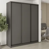 Шафа-купе тридверна Mebel Star Комбо BG 190х45х240 см Антрацит (MBS-9429) Шафа-купе тридверна Mebel Star Комбо BG 190х45х240 см Антрацит (MBS-9429)