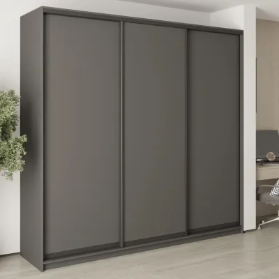 Шафа-купе тридверна Mebel Star Комбо BG 250х45х240 см Антрацит (MBS-9435)