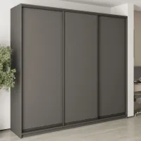 Шкаф-купе трехдверный Mebel Star Комбо BG 260х45х240 см Антрацит (MBS-9436)