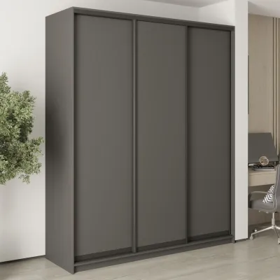 Шафа-купе тридверна Mebel Star Комбо BG 200х60х240 см Антрацит (MBS-9440)