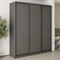 Шафа-купе тридверна Mebel Star Комбо BG 210х60х240 см Антрацит (MBS-9441) Шафа-купе тридверна Mebel Star Комбо BG 210х60х240 см Антрацит (MBS-9441)