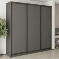 Шкаф-купе трехдверный Mebel Star Комбо BG 240х60х240 см Антрацит (MBS-9444)