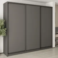 Шафа-купе тридверна Mebel Star Комбо BG 270х60х240 см Антрацит (MBS-9447)