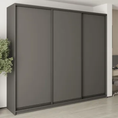 Шафа-купе тридверна Mebel Star Комбо BG 270х60х240 см Антрацит (MBS-9447)