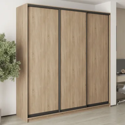 Шафа-купе тридверна Mebel Star Комбо BG 230х45х240 см Дуб сонома (MBS-9453)