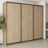 Шкаф-купе трехдверный Mebel Star Комбо BG 270х45х240 см Дуб сонома (MBS-9457)