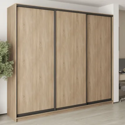 Шафа-купе тридверна Mebel Star Комбо BG 270х45х240 см Дуб сонома (MBS-9457)