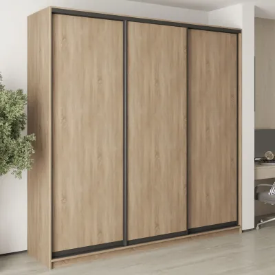 Шафа-купе тридверна Mebel Star Комбо BG 240х60х240 см Дуб сонома (MBS-9464)