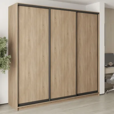 Шафа-купе тридверна Mebel Star Комбо BG 250х60х240 см Дуб сонома (MBS-9465)