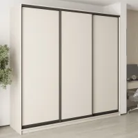 Шафа-купе тридверна Mebel Star Комбо BG 250х45х240 см Кашемір (MBS-9475)