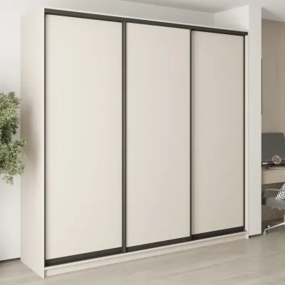 Шафа-купе тридверна Mebel Star Комбо BG 250х60х240 см Кашемір (MBS-9485)