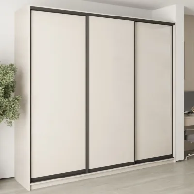 Шафа-купе тридверна Mebel Star Комбо BG 260х60х240 см Кашемір (MBS-9486)